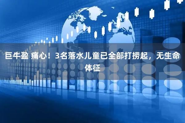 巨牛盈 痛心！3名落水儿童已全部打捞起，无生命体征